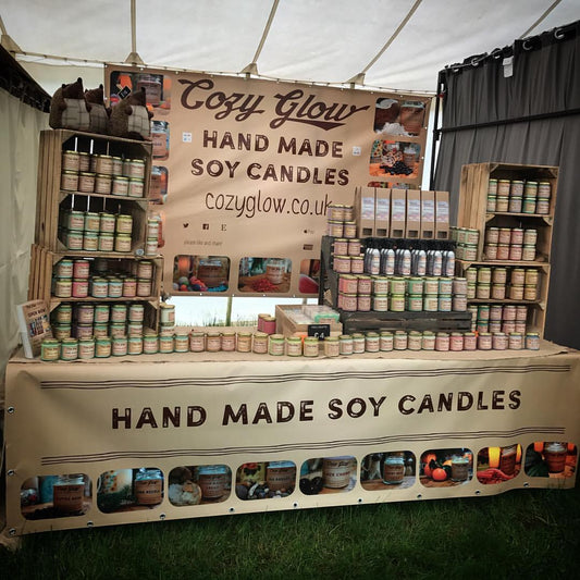 Cozy Glow candles at the Surrey County Show in 2015