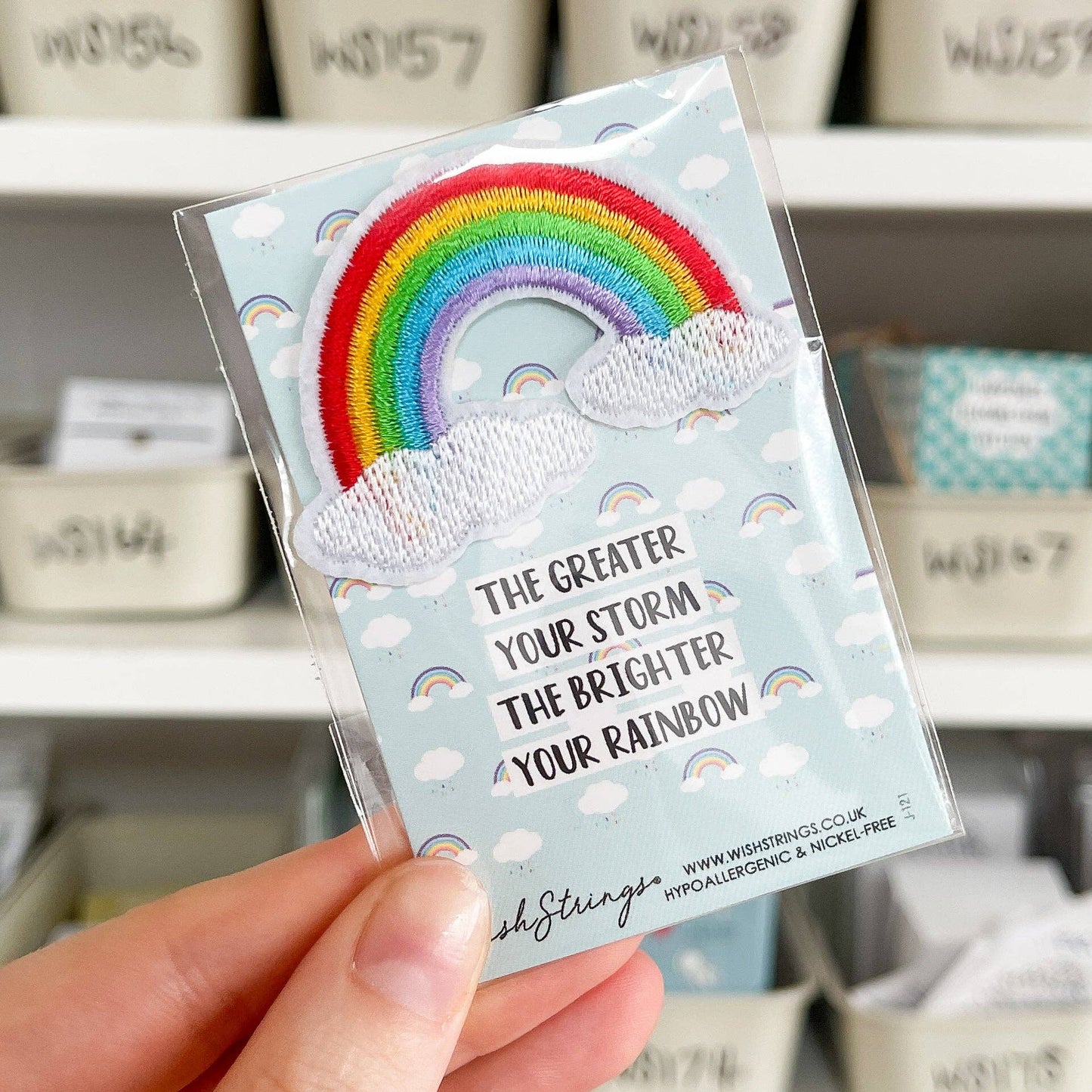 Rainbow, Embroidery iron on patch