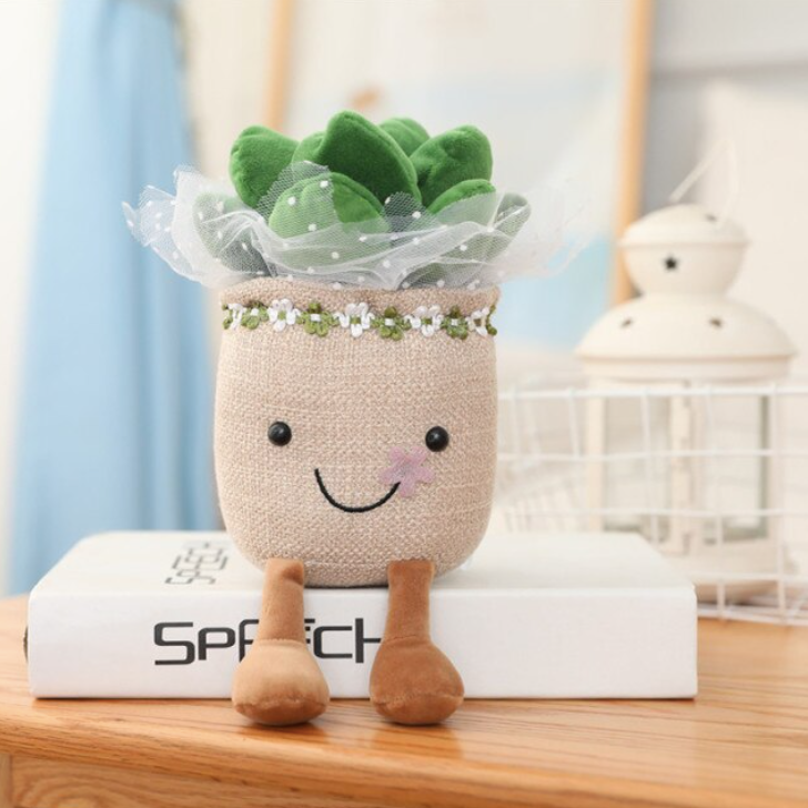 Succulent Plant Plush Toy: Blue
