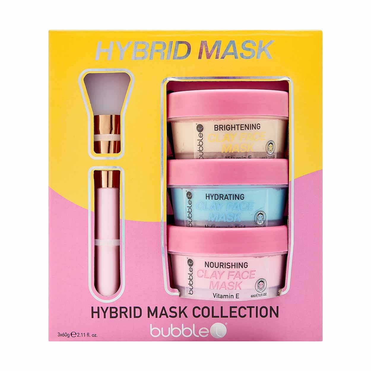 Hybrid Clay Face Mask Collection (3 x 60g)