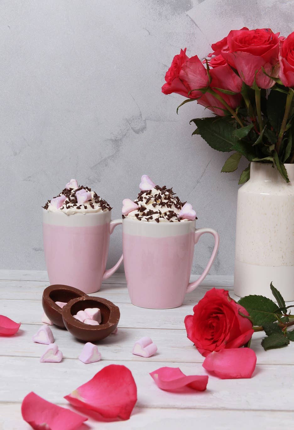 Hot Chocolate Bombe with Heart Marshmallows