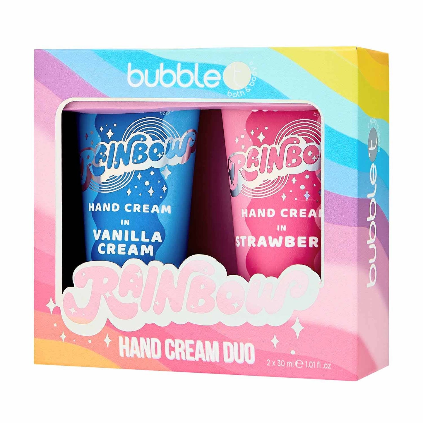 Rainbow Hand Cream Duo – Strawberry & Vanilla Cream (2 x 30m