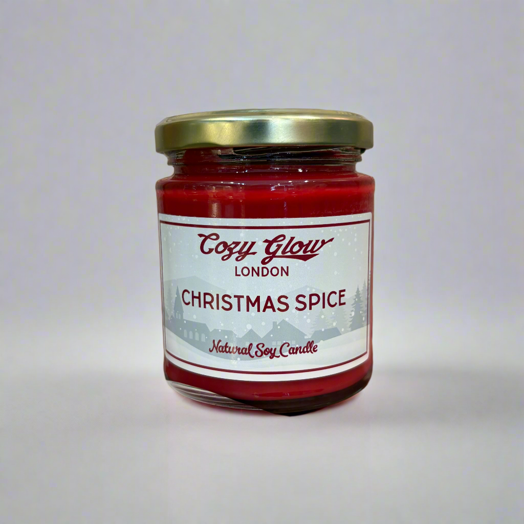 Bougie de soja aux épices de Noël