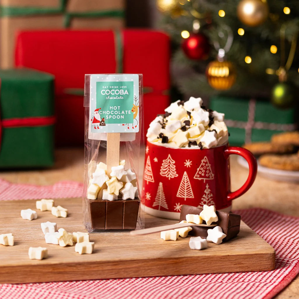 Hot Chocolate Spoon with Christmas Star Marshmallows