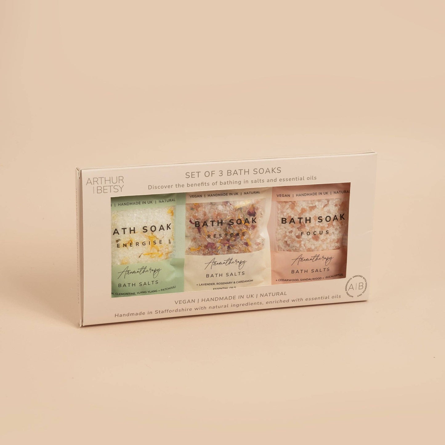 3 Pack Aromatherapy Bath Soak Gift Set