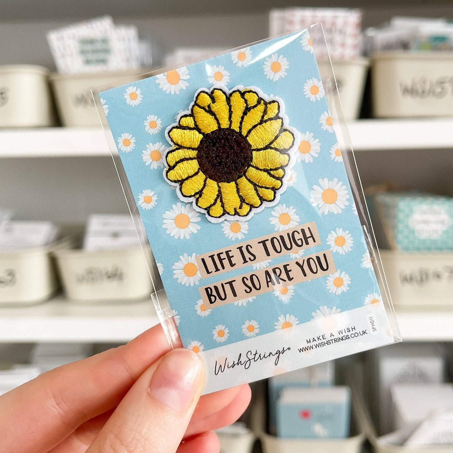 Sunflower, Embroidery iron on patch