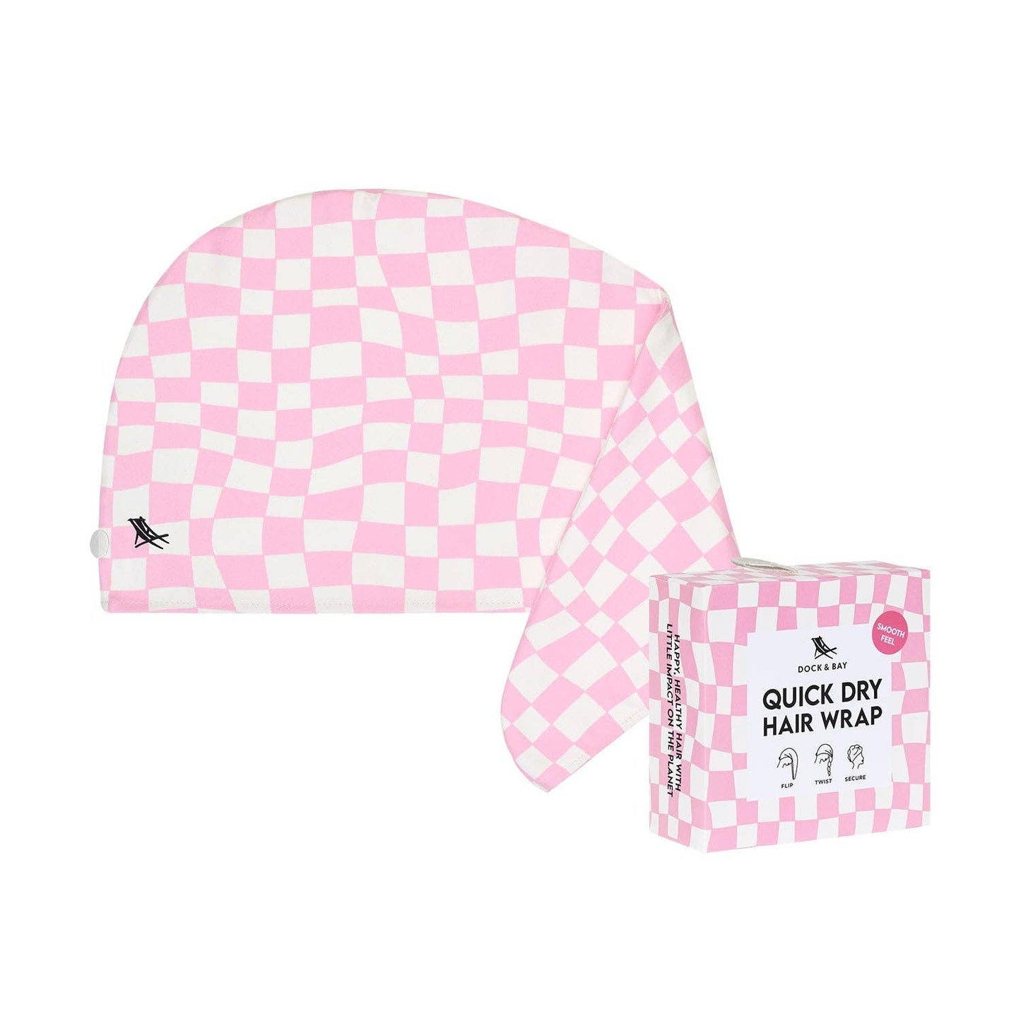 Dock & Bay Hair Wraps - Bubblegum Boardwalk: One Size