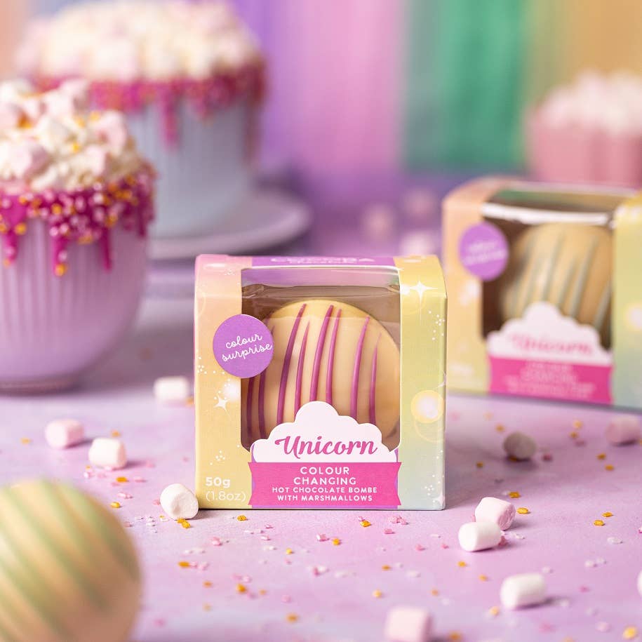 Unicorn Colour Surprise Hot Chocolate Bombes Individual