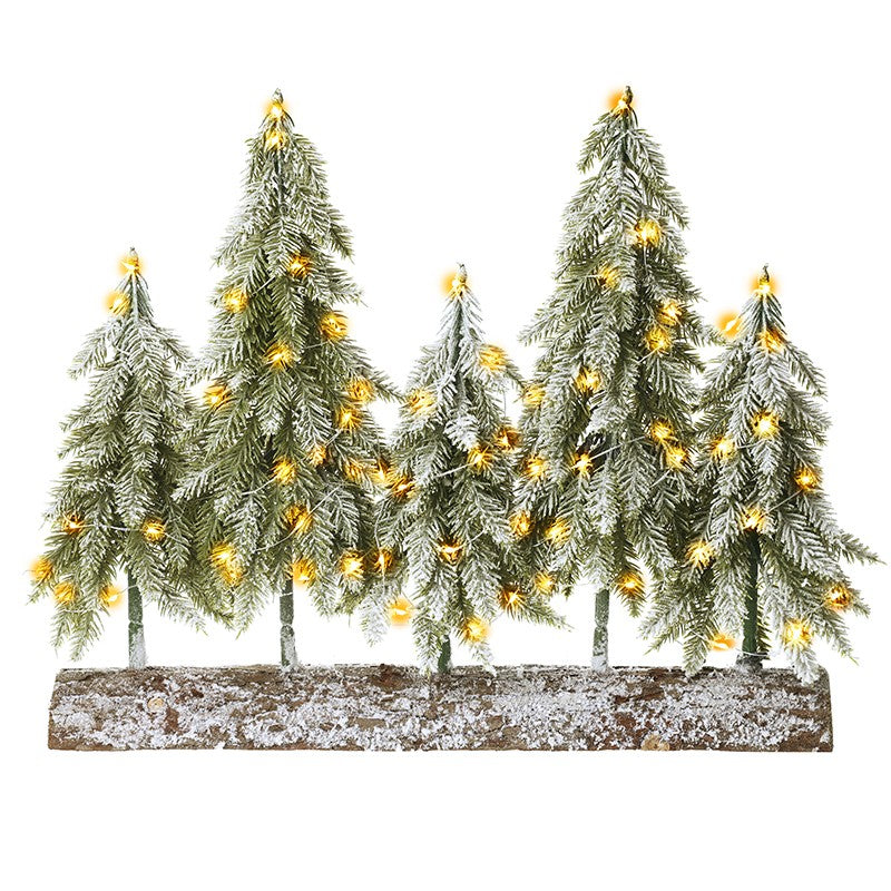 Christmas Tree Forest on Log Base