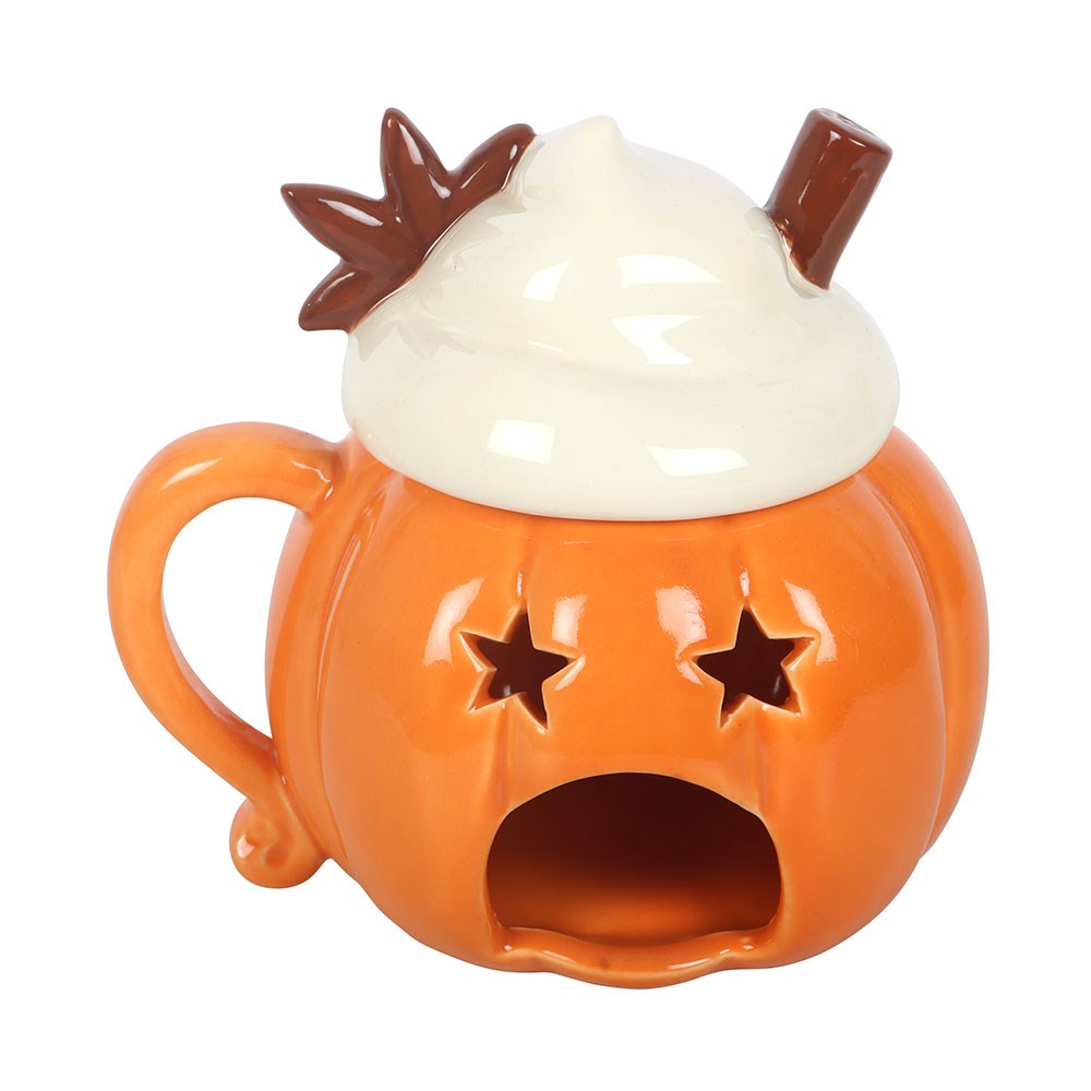 Pumpkin Cream Lidded Oil Burner And Wax Warmer