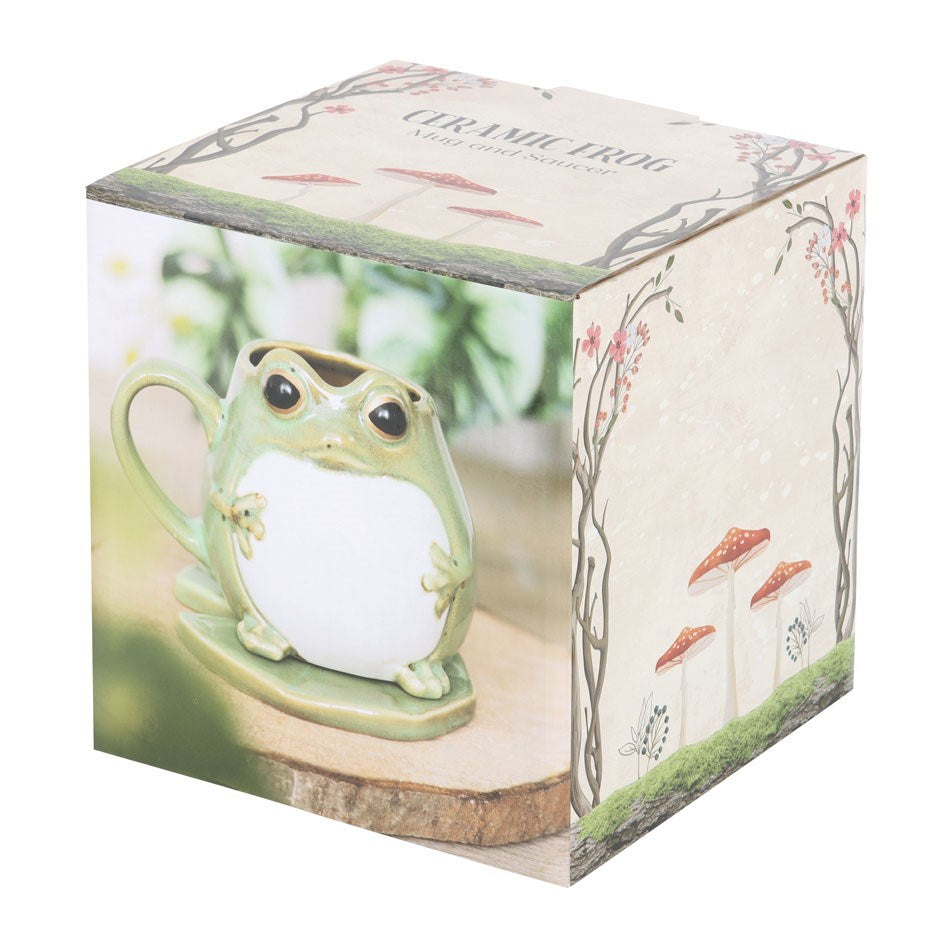 Frog Shaped Mug And Lily Pad Saucer