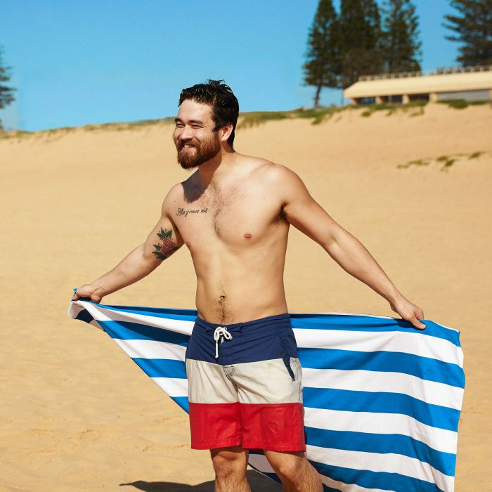 Serviette de plage bleue Cabana Bondi