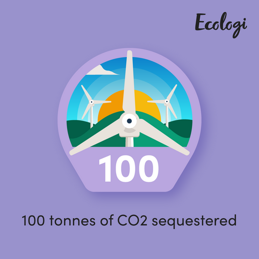 Ecologi 100 tonnes of CO2 sequestered