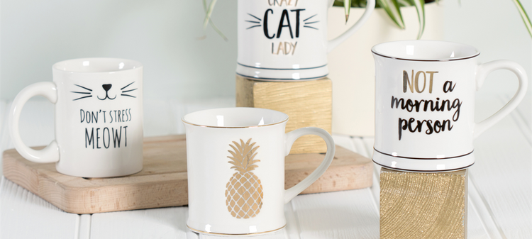 quirky and unique mugs for ever occasion, find your favourite for your morning tea or coffee from Cozy glow 