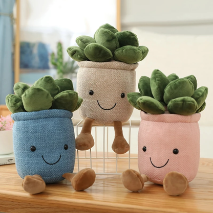 25cm Succulent Plant Plush Toy: Pink