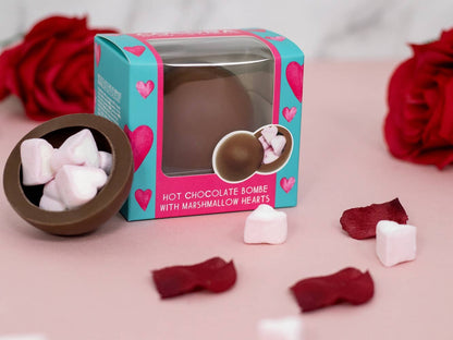 Hot Chocolate Bombe with Heart Marshmallows