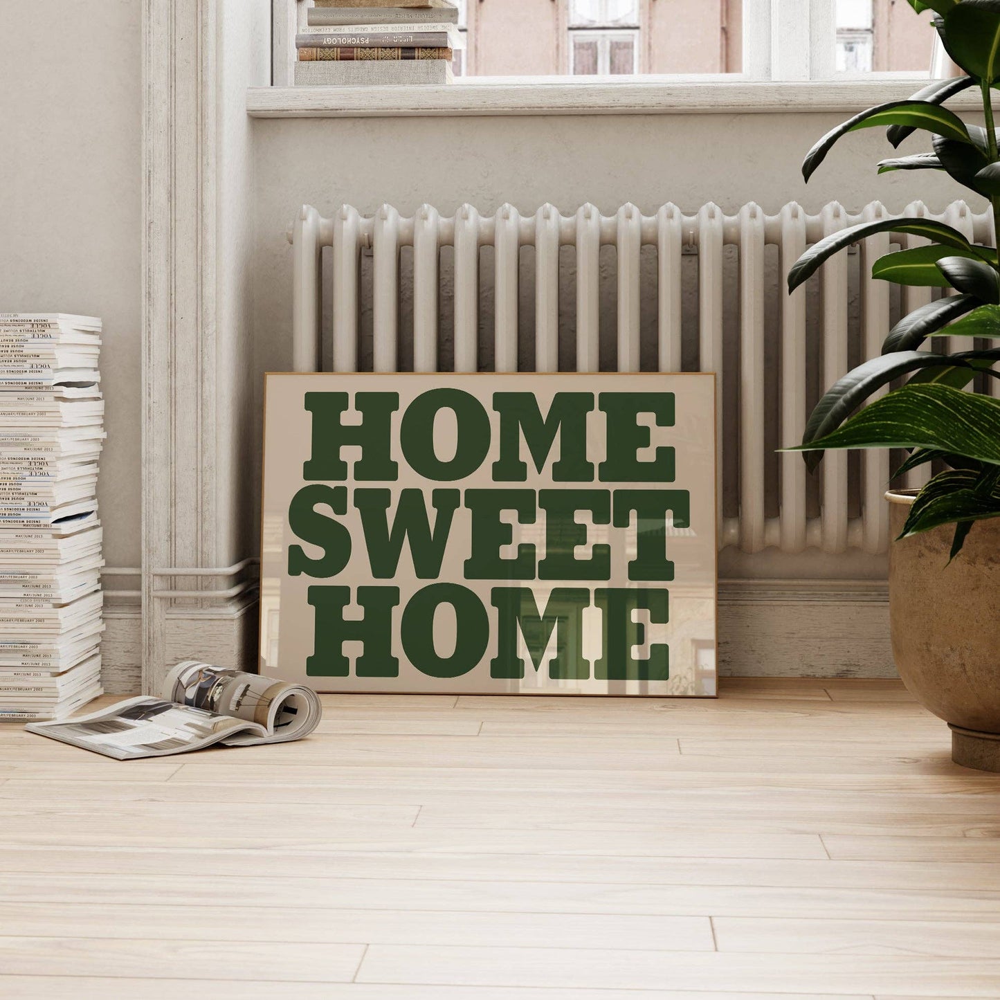 Home Sweet Home Bold Print: Rust / Unframed / A3