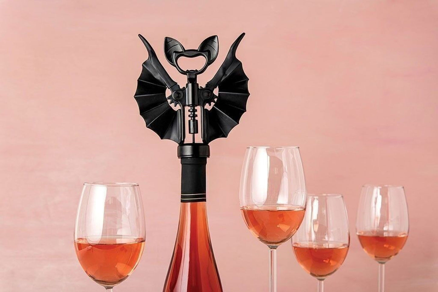 Vino bat corkscrew and bottle opener