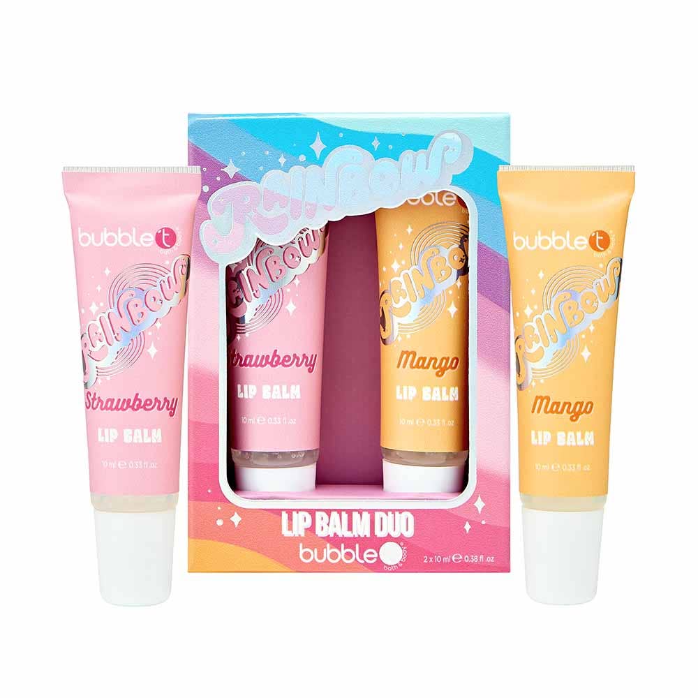 Rainbow Lip Balm Duo – Strawberry & Mango (2 x 10ml)