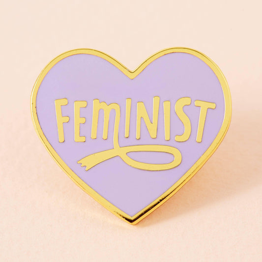 Feminist Heart Lilac Enamel Pin - Limited Edition