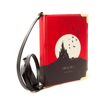 Dracula Moon Red Book Handbag Crossbody Purse: Small