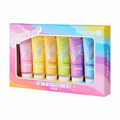 Rainbow Lip Balm Collection Set – 6 Fruity Flavours