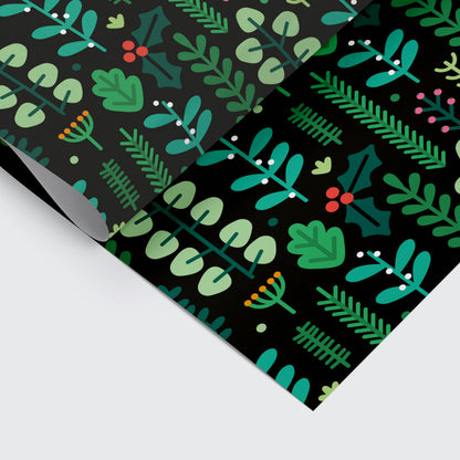 Botanical Christmas Gift Wrap | Christmas Wrapping Paper