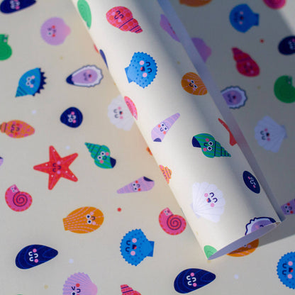 Shells Gift Wrap | Shell Wrapping Paper | Coastal Gifts