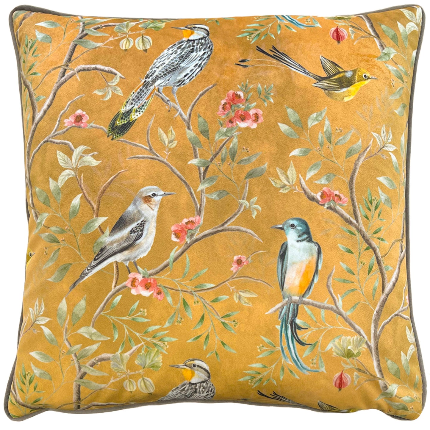 Orient Chinoiserie Cushion Gold