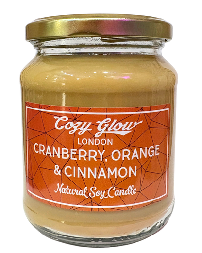 Cranberry, Orange & Cinnamon Soy Candle | Festive Fruit & Spice Blend