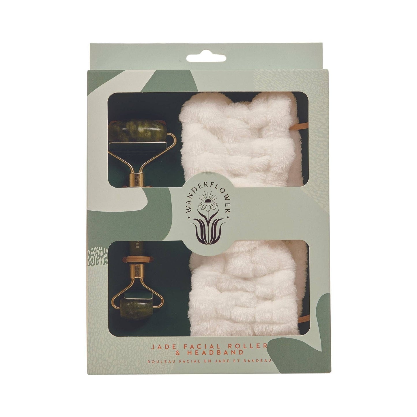 Jade Facial Roller & Headband Set