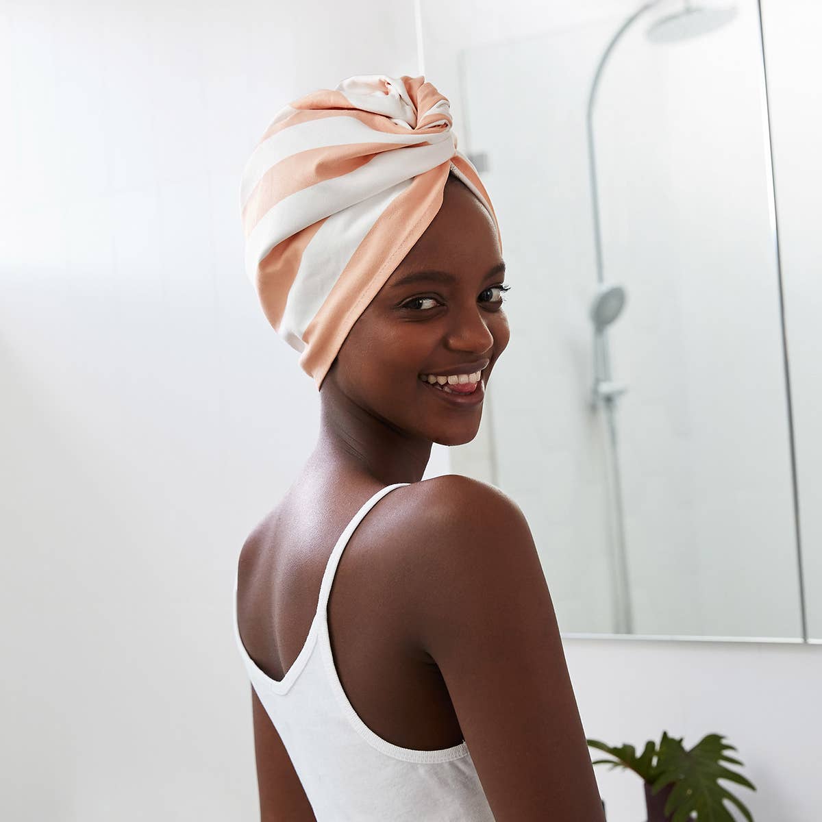 Dock & Bay Hair Wrap - Quick Dry Hair Towel - Positano Peach: Positano Peach / One Size