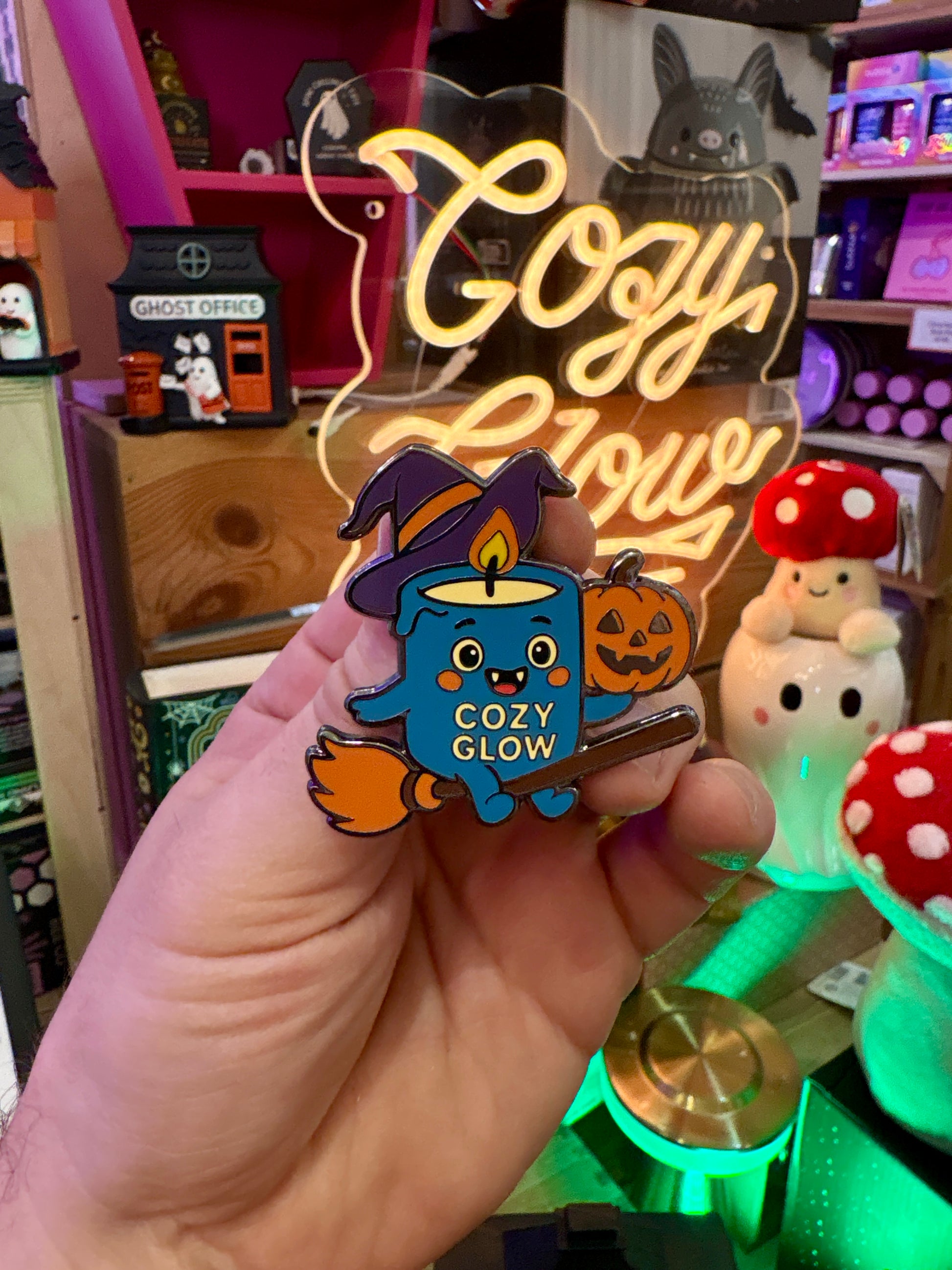 Wanda the Witch Cozy Glow enamel pin