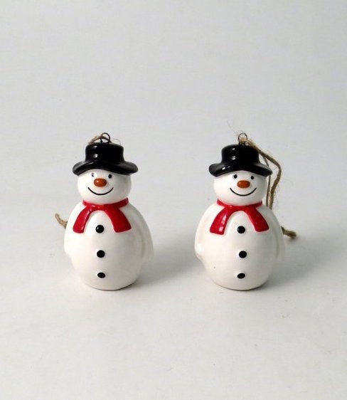 Hanging Ceramic Snowman