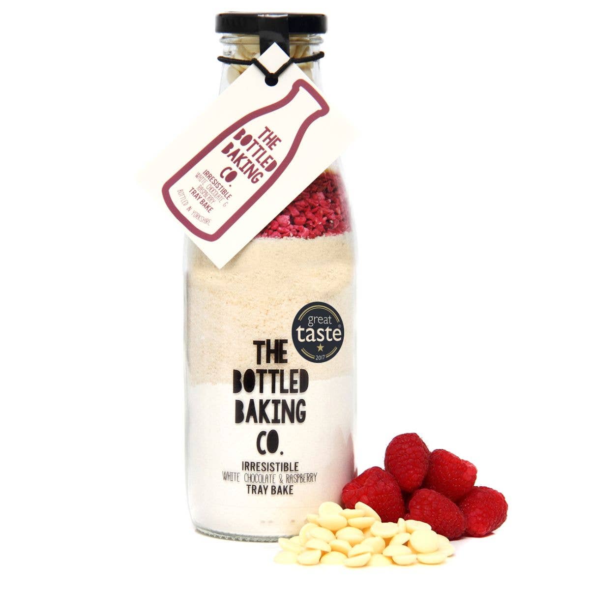 The Bottled Baking Co White Choc & Raspberry Tray Bake Mix