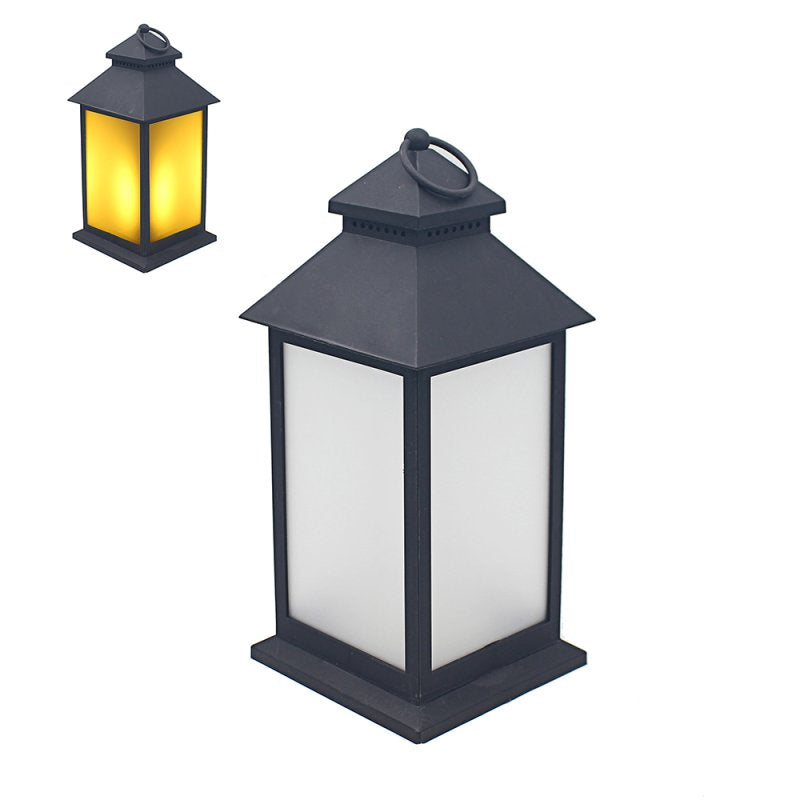 Traditional Style LED Lantern with Flame Effect Light