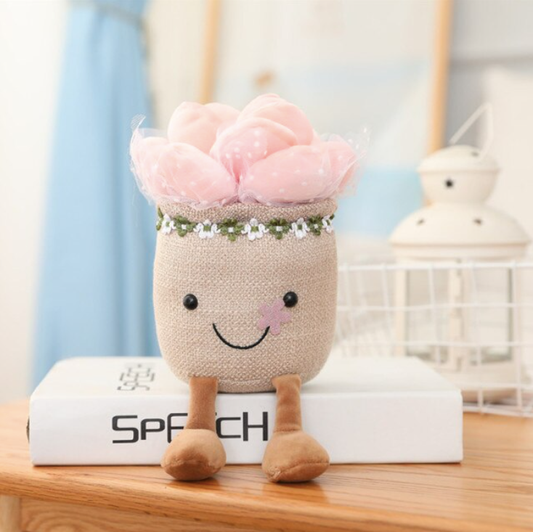 25cm Succulent Plant Plush Toy: Pink