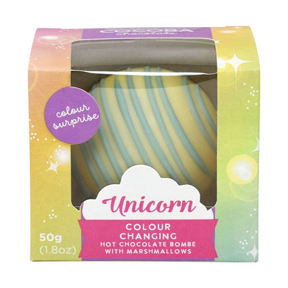 Unicorn Colour Surprise Hot Chocolate Bombes Individual