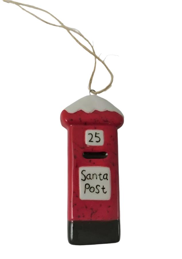 Red Post Box Hanger, 8cm