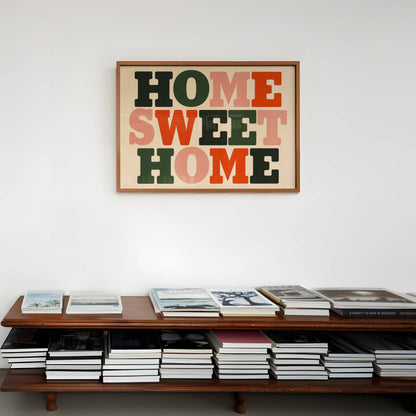 Home Sweet Home Bold Print: Rust / Unframed / A3