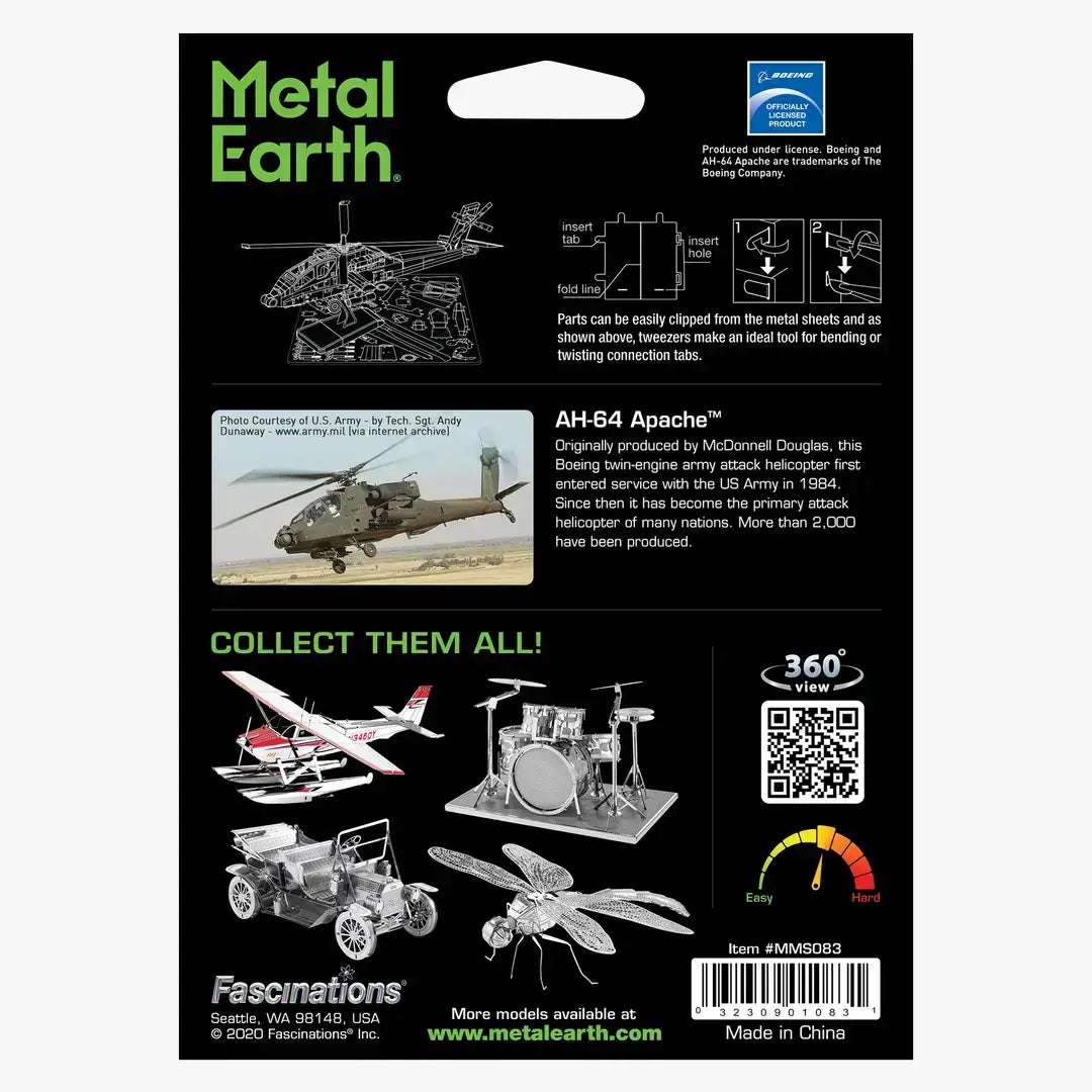 Metal Earth - Apache Helicopter