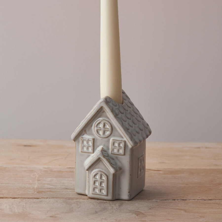 Natural House Candlestick Holder, 10.5cm