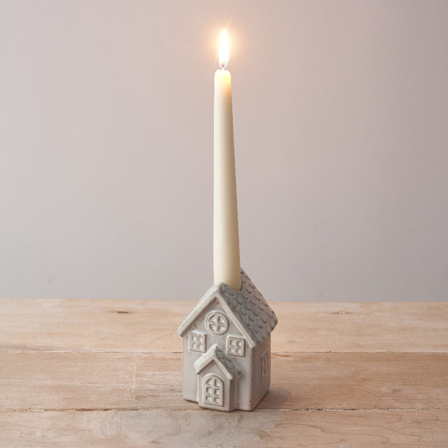 Natural House Candlestick Holder, 10.5cm