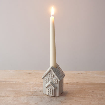 Natural House Candlestick Holder, 10.5cm