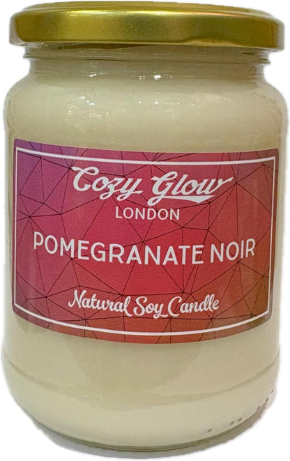 Bougie de soja grenade noire