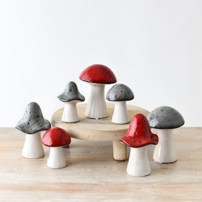 Ceramic Mushroom Red, 9cm