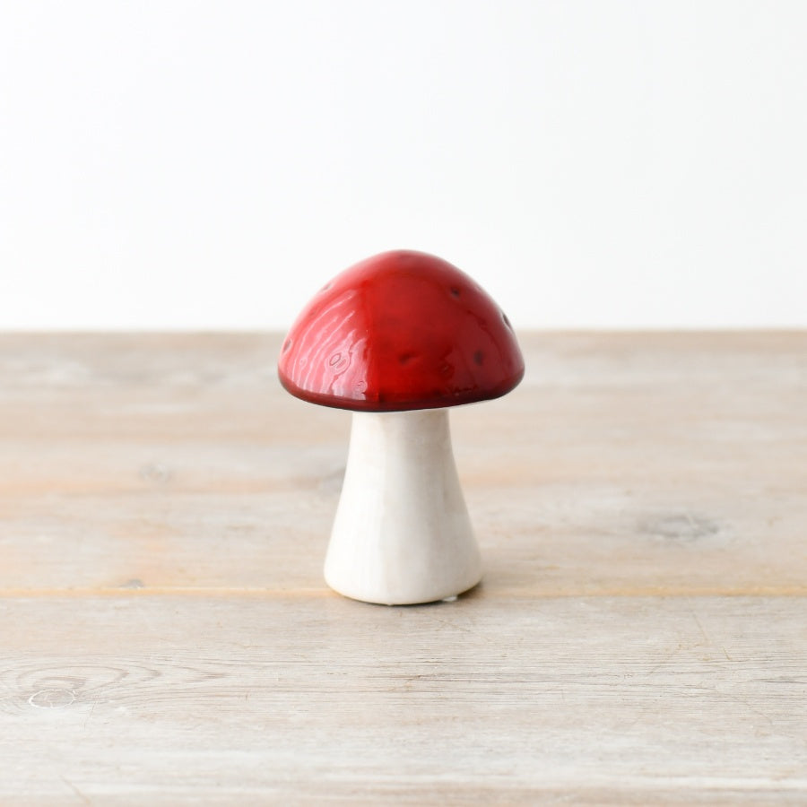 Ceramic Mushroom Red, 9cm