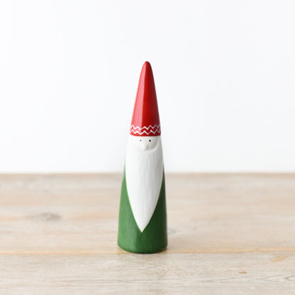 Ceramic Red & Green Santa Gonk - 2 Sizes