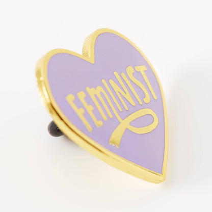 Feminist Heart Lilac Enamel Pin - Limited Edition