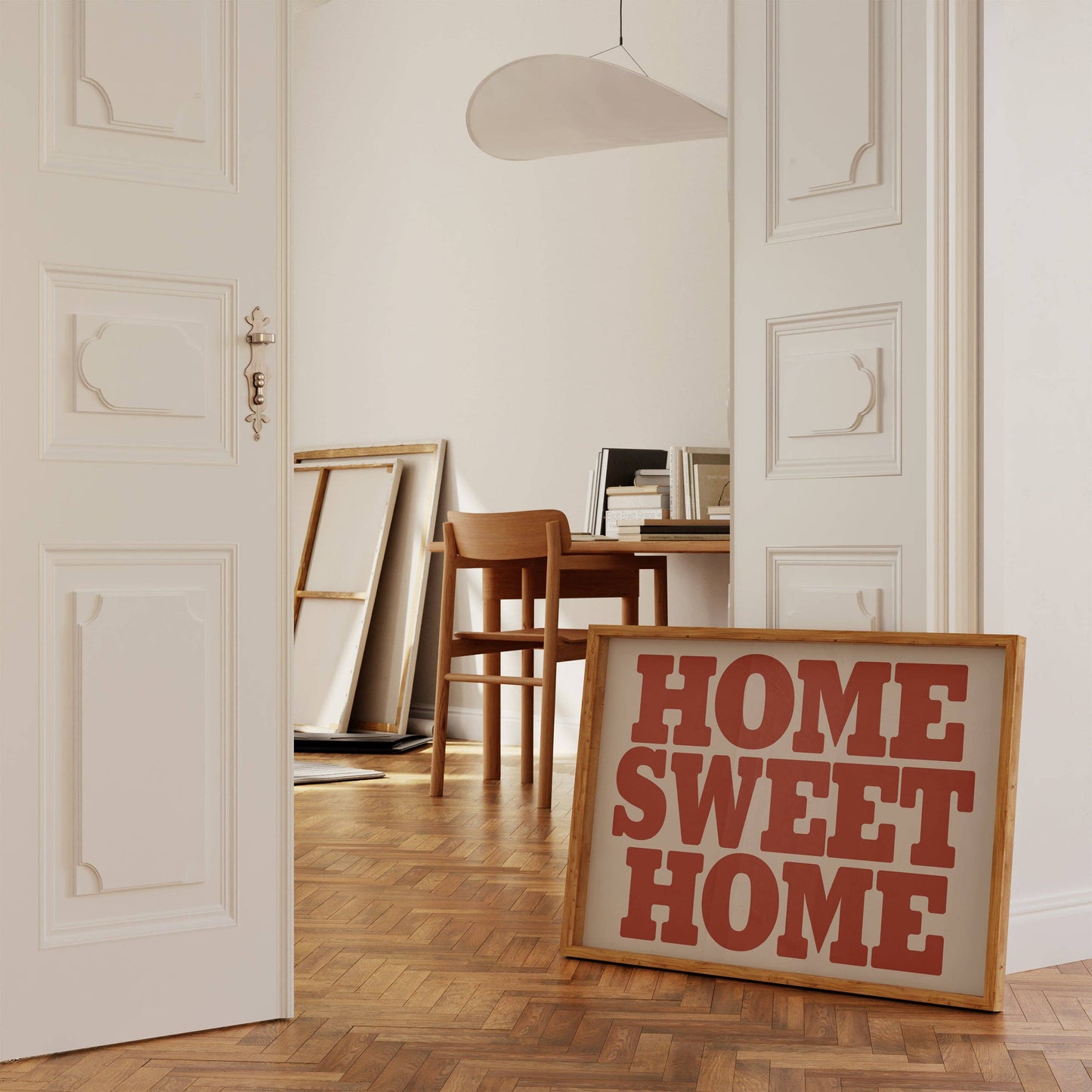 Home Sweet Home Bold Print: Rust / Unframed / A3